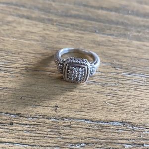 Judith Ripka pavé diamond ring size 7